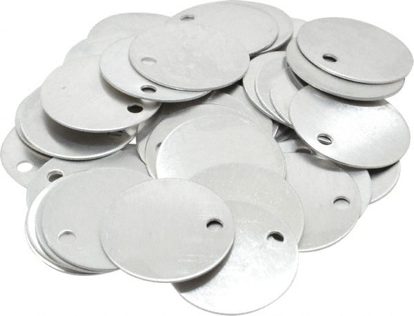  Aluminum Blank Round Tags with No Holes