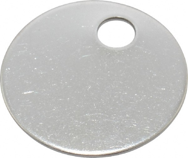 C.H. Hanson 1 inch Diameter, Round, Stainless Steel Blank Metal Tag Blank, 50 Pieces 1078S-50 - 36929719