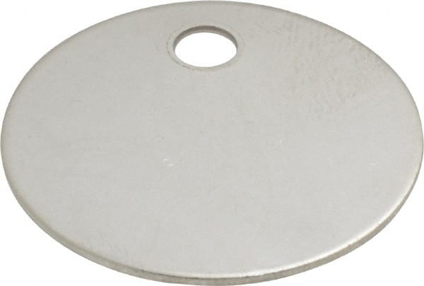 C.H. Hanson 43569 1-1/4 Inch Diameter, Round, Stainless Steel Blank Metal Tag 