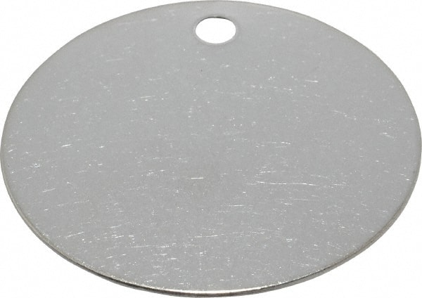 C.H. Hanson 43591 2 Inch Diameter, Round, Stainless Steel Blank Metal Tag 