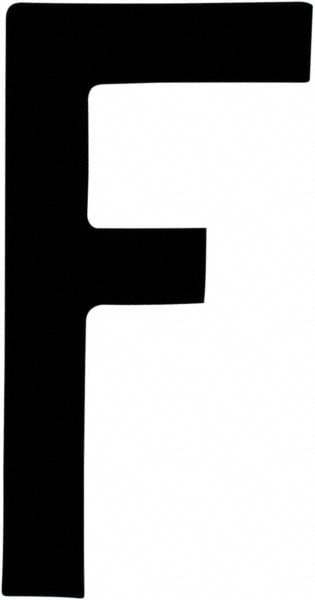 Number & Letter Label: "F", 1" High