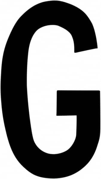 Number & Letter Label: "G", 1" High