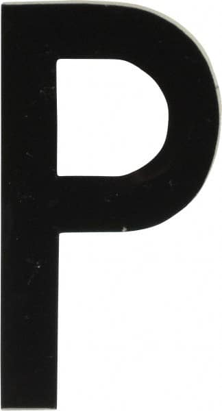 Number & Letter Label: "P", 1" High