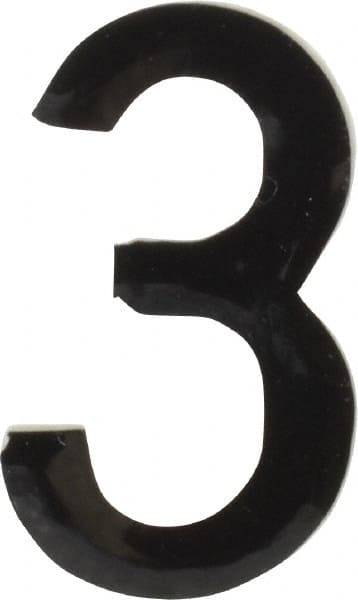Number & Letter Label: "3", 1" High