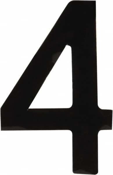 Number & Letter Label: "4", 1" High