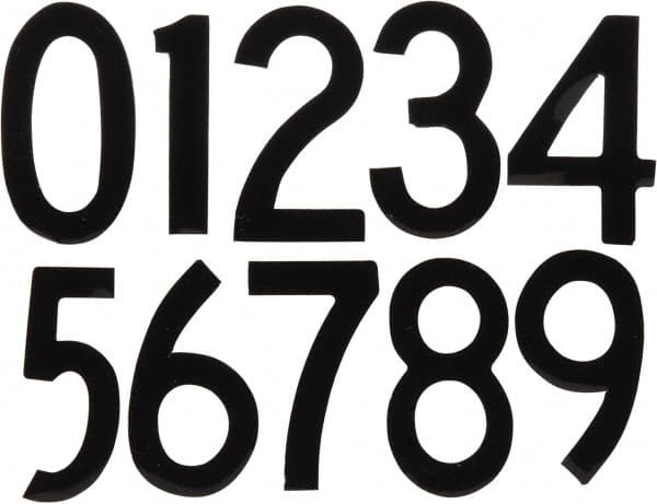 Number & Letter Label: "Number Set", 1" High