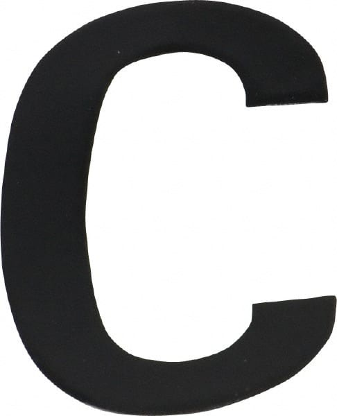 Number & Letter Label: "C", 2" High