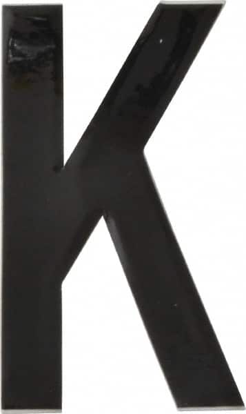 Number & Letter Label: "K", 2" High