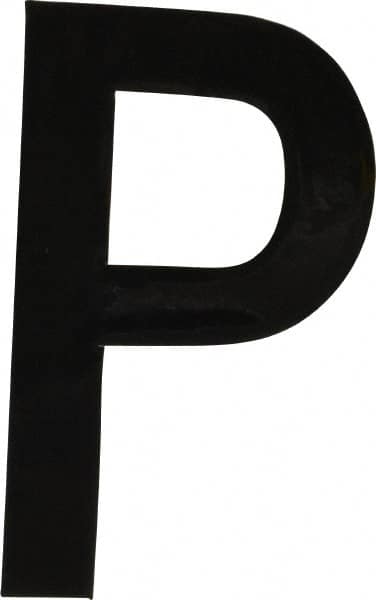 Number & Letter Label: "P", 2" High