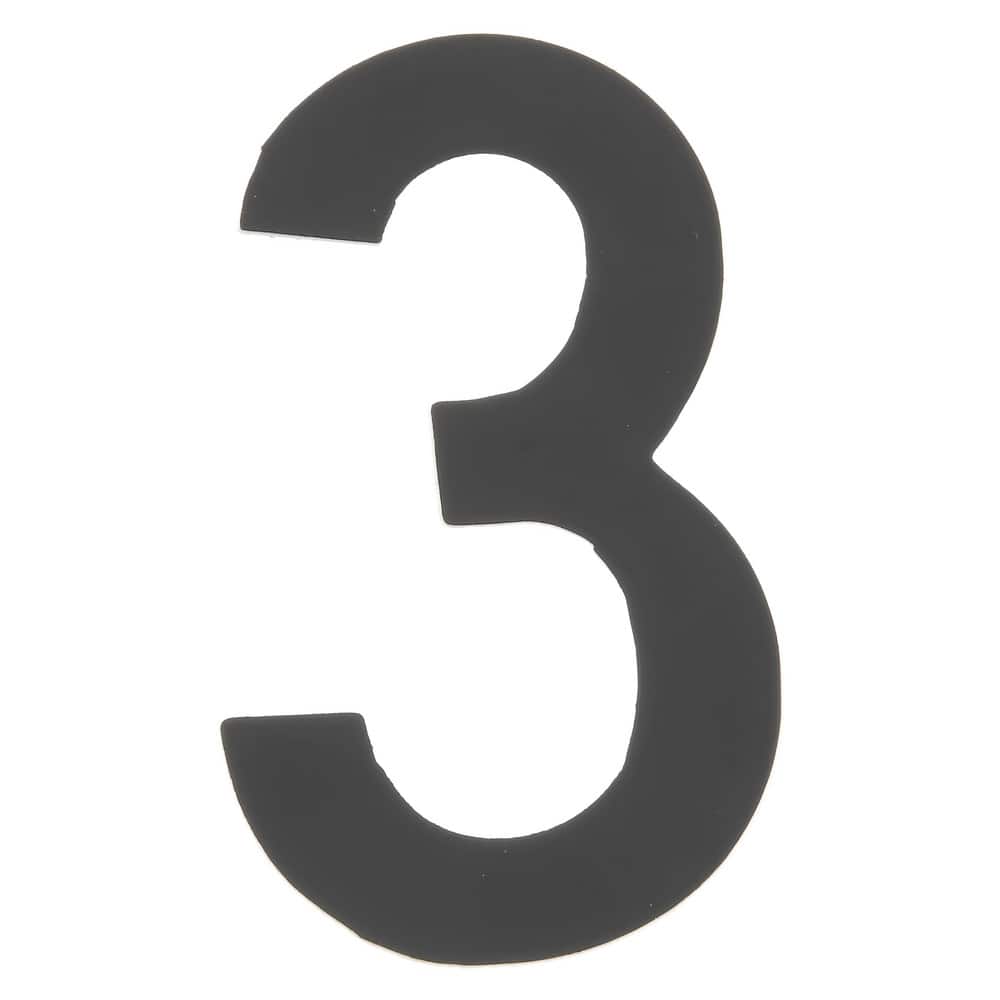 Number & Letter Label: "3", 2" High