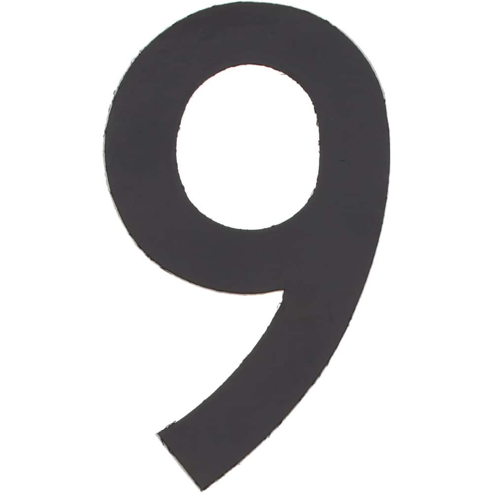 Number & Letter Label: "9", 2" High