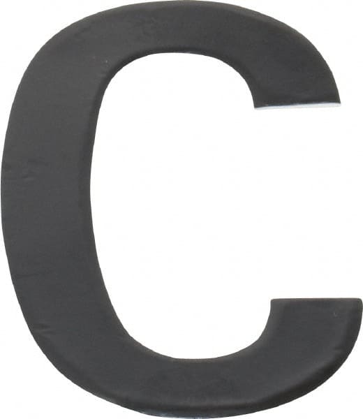 Number & Letter Label: "C", 3" High
