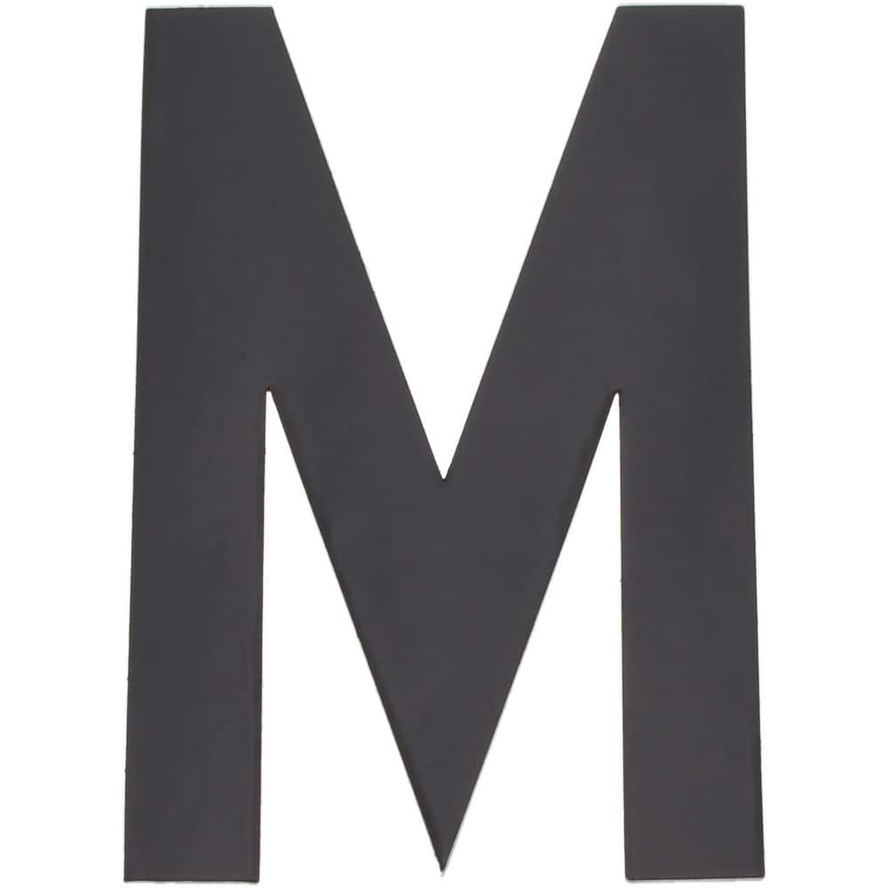 Number & Letter Label: "M", 3" High
