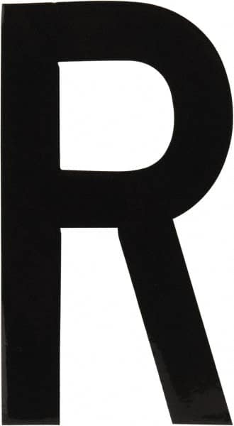 Number & Letter Label: "R", 3" High