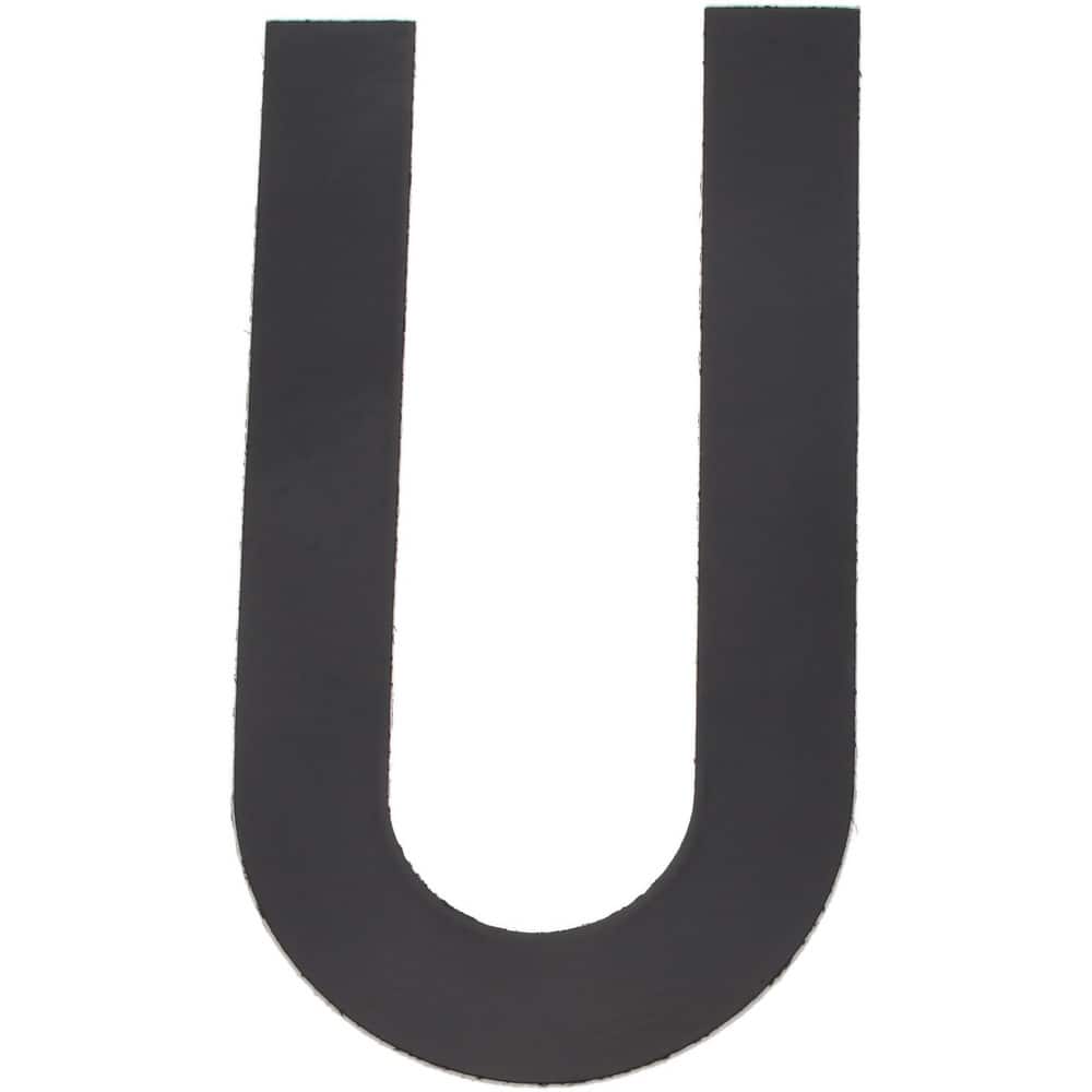 Number & Letter Label: "U", 3" High