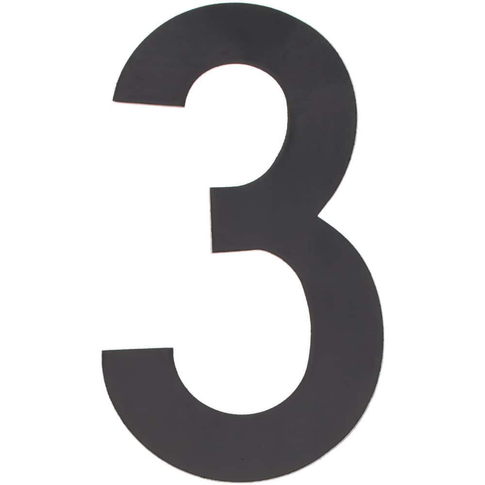 Number & Letter Label: "3", 3" High