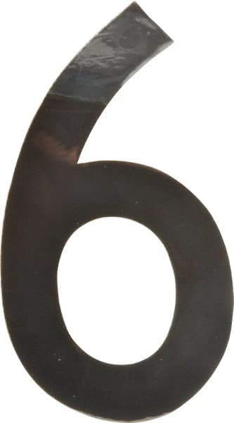 Number & Letter Label: "6", 3" High