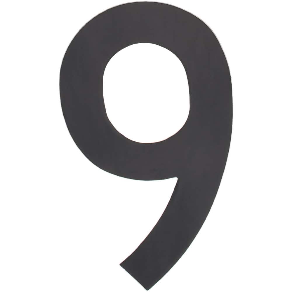 Number & Letter Label: "9", 3" High