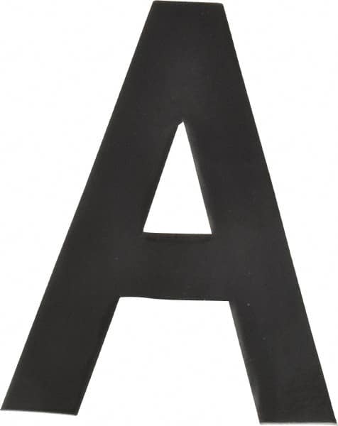 Number & Letter Label: "A", 4" High