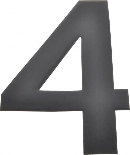 Number & Letter Label: "4", 4" High