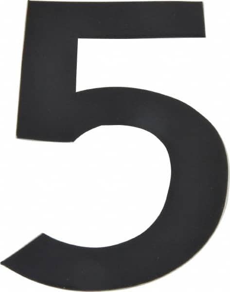 Number & Letter Label: "5", 4" High