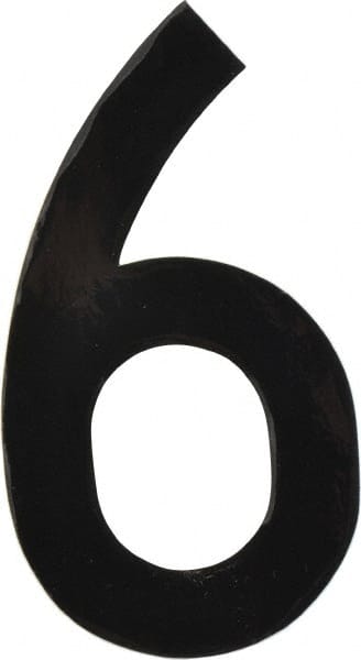 Number & Letter Label: "6", 4" High