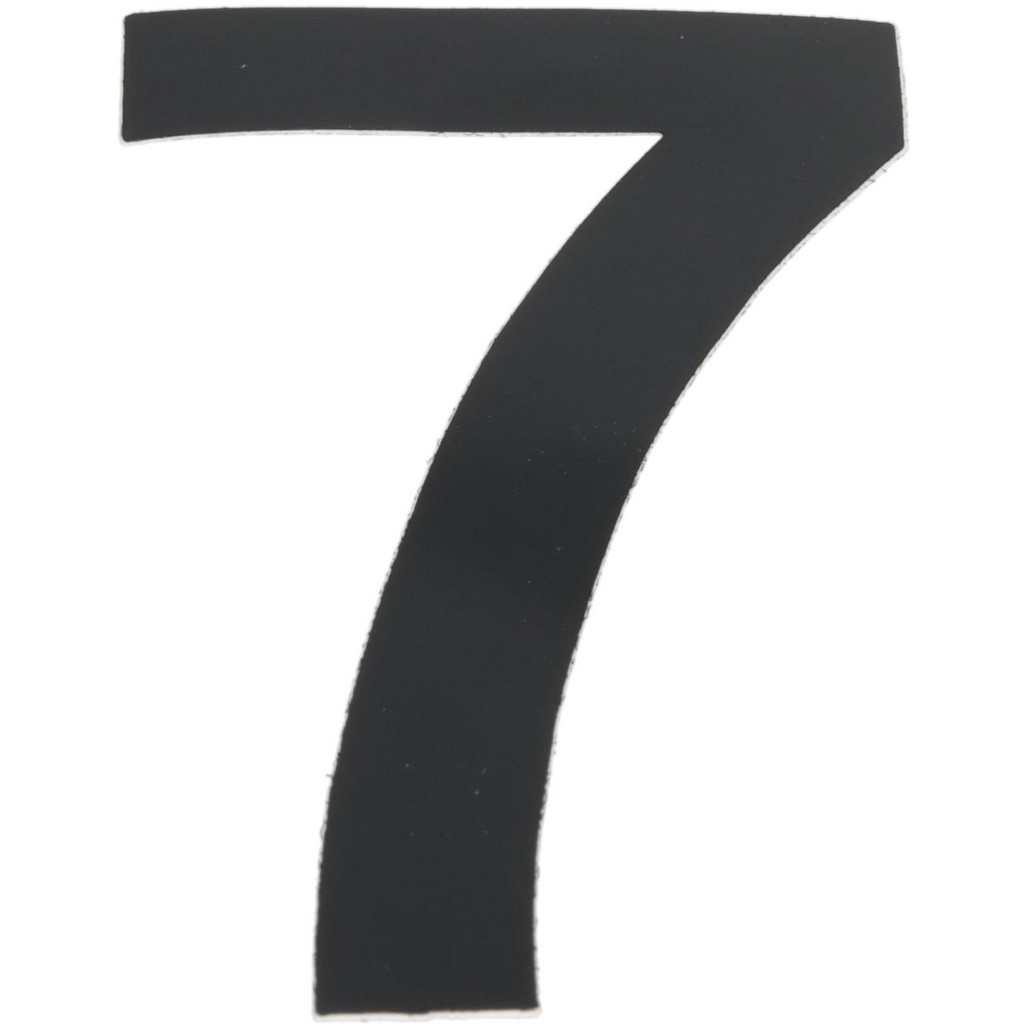 Made in USA | STRANCO Number & Letter Label - Permanent Adhesive, Vinyl, "7"