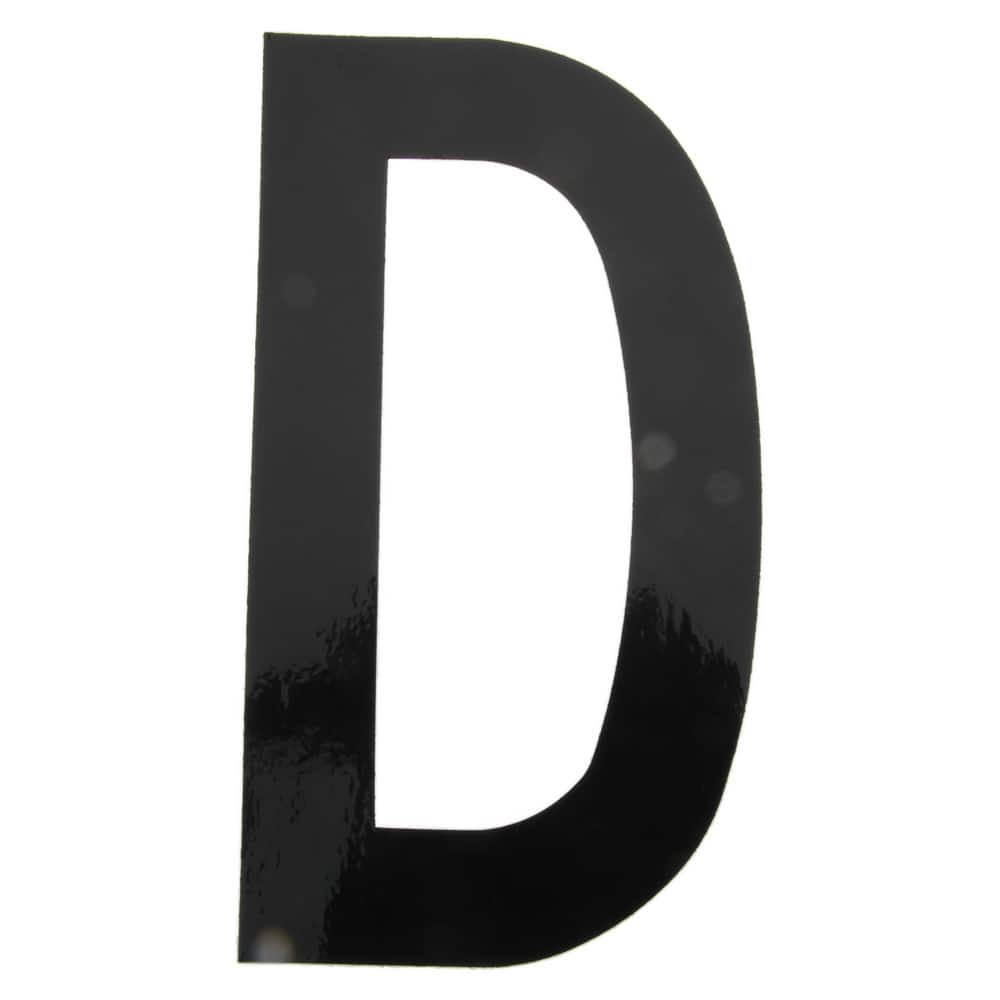 Number & Letter Label: "D", 6" High
