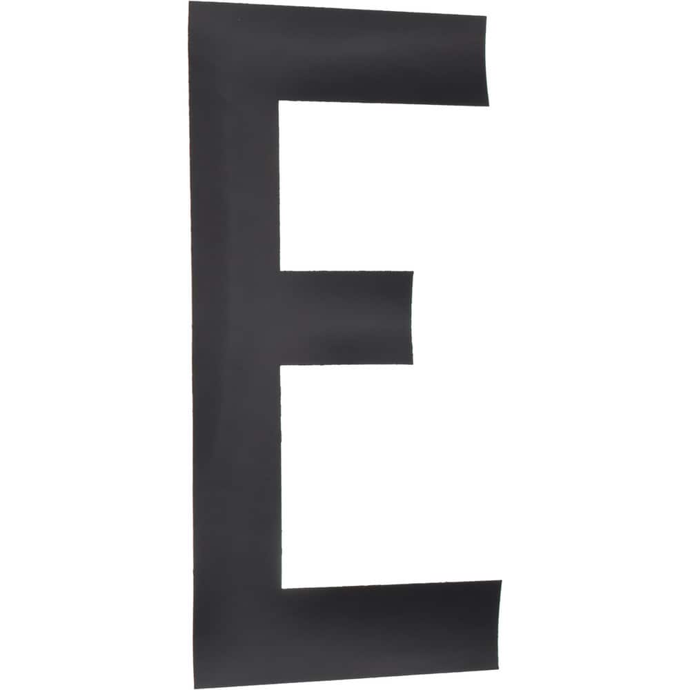 Number & Letter Label: "E", 6" High