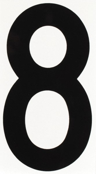 Number & Letter Label: "8", 8" High