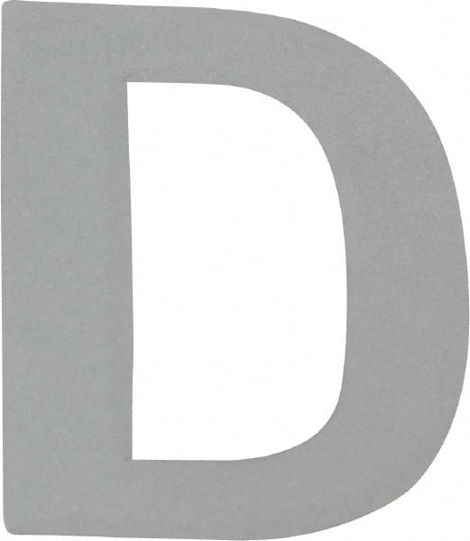 Number & Letter Label: "D", 2" High
