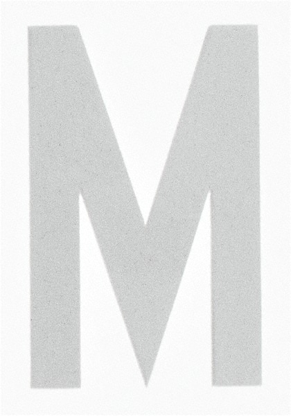 Number & Letter Label: "M", 2" High
