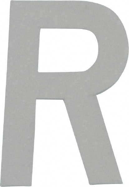 Number & Letter Label: "R", 2" High