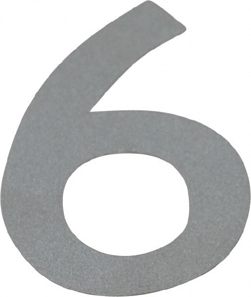 Number & Letter Label: "6", 2" High