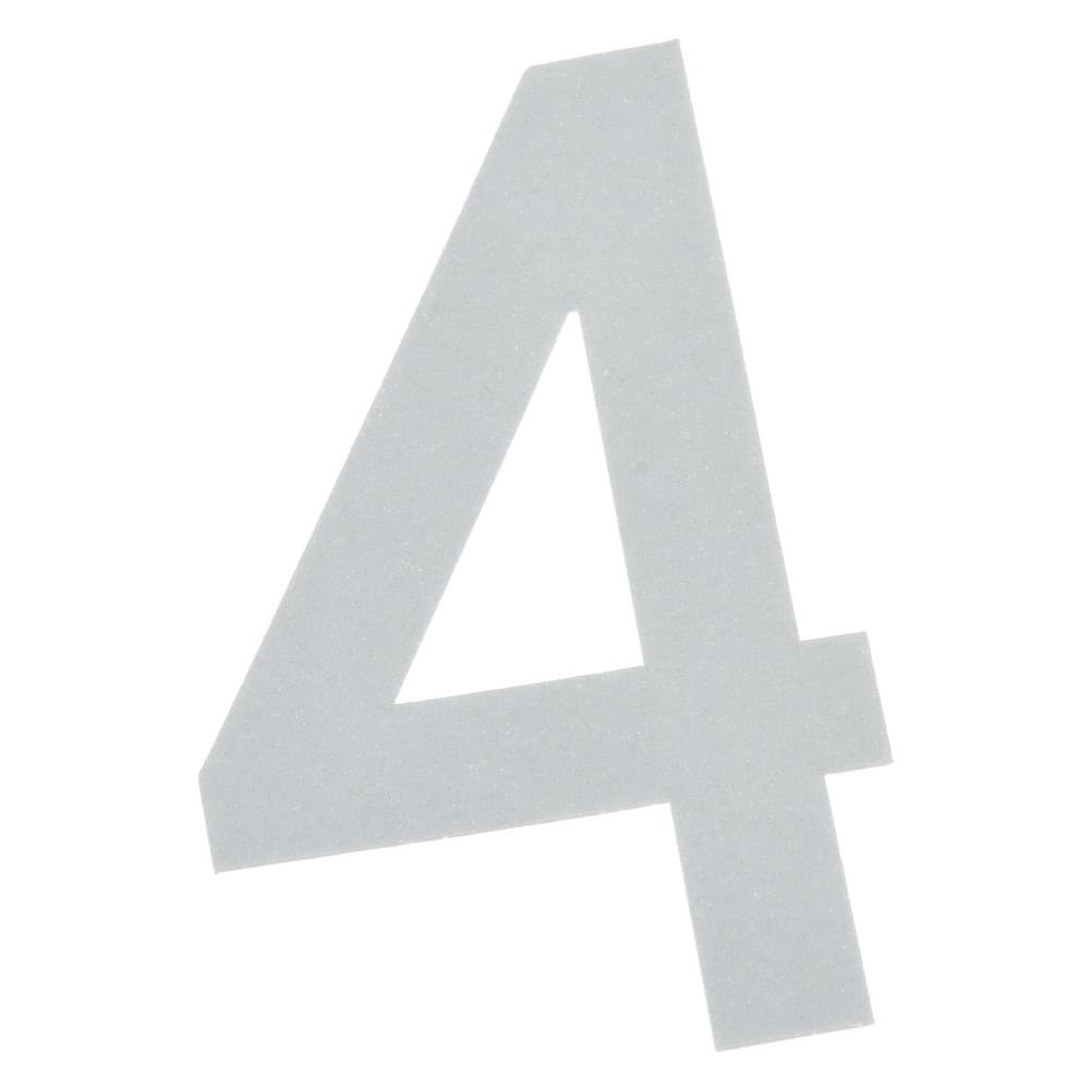 Number & Letter Label: "4", 3" High