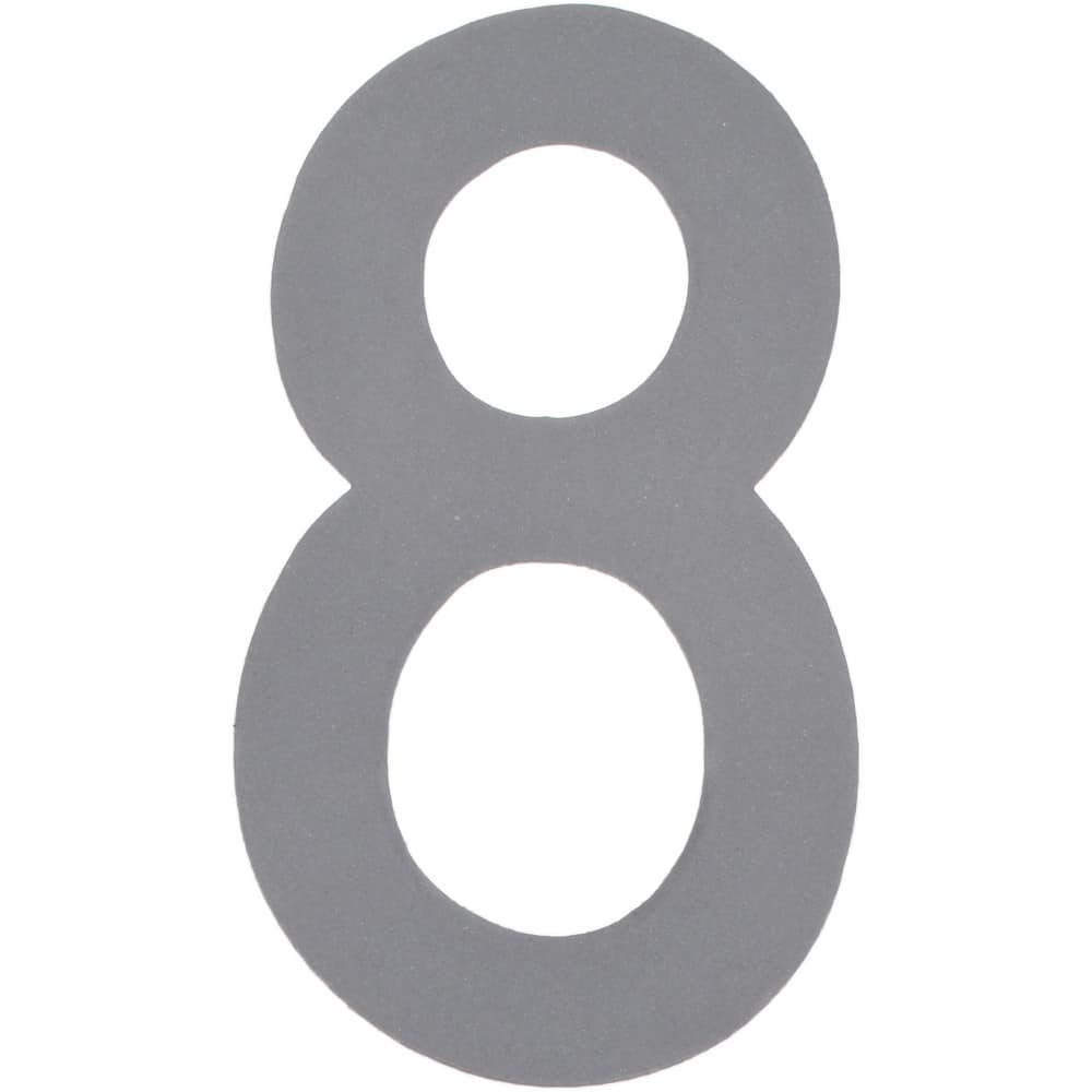 Number & Letter Label: "8", 3" High