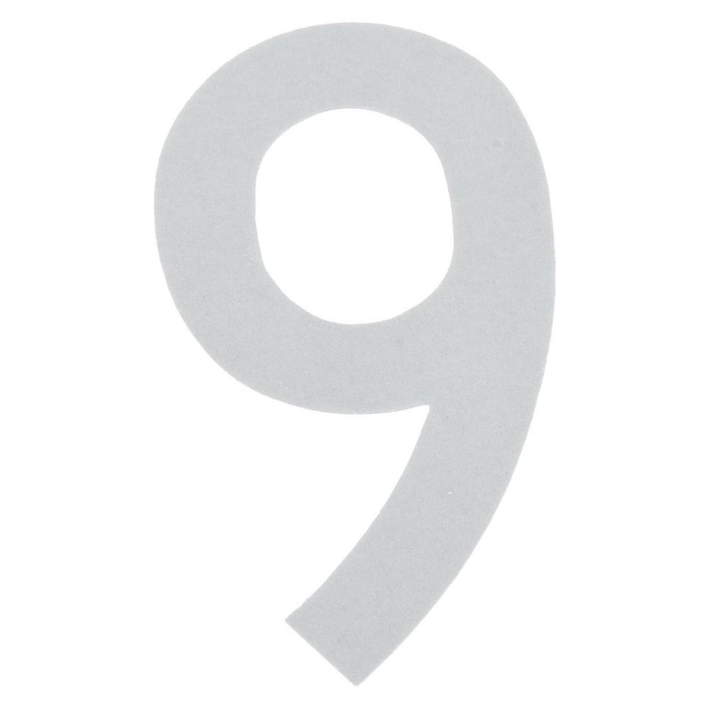Number & Letter Label: "9", 3" High