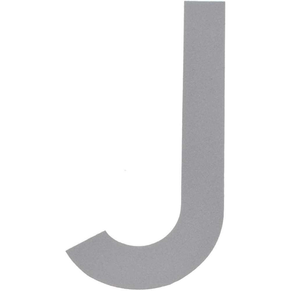 Number & Letter Label: "J", 4" High