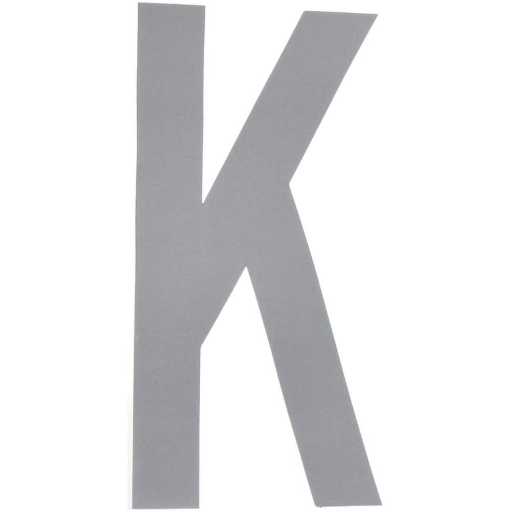Number & Letter Label: "K", 4" High