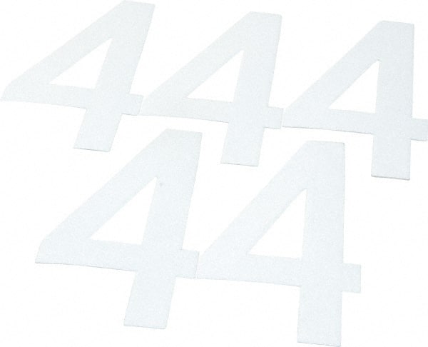 Number & Letter Label: "4", 4" High