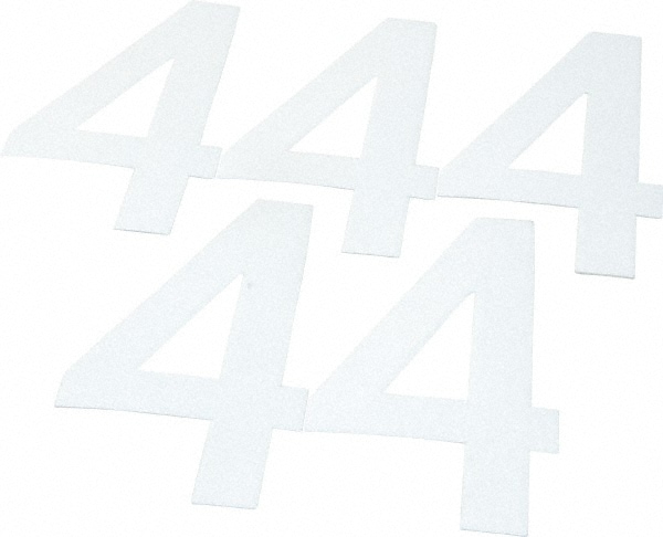 Number & Letter Label: "4", 4" High