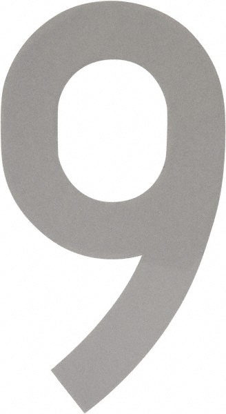 Number & Letter Label: "9", 4" High