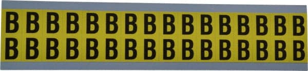 Number & Letter Label: "B", Rectangle, 0.5625" Wide