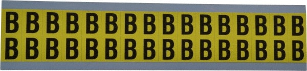 Number & Letter Label: "B", Rectangle, 0.5625" Wide