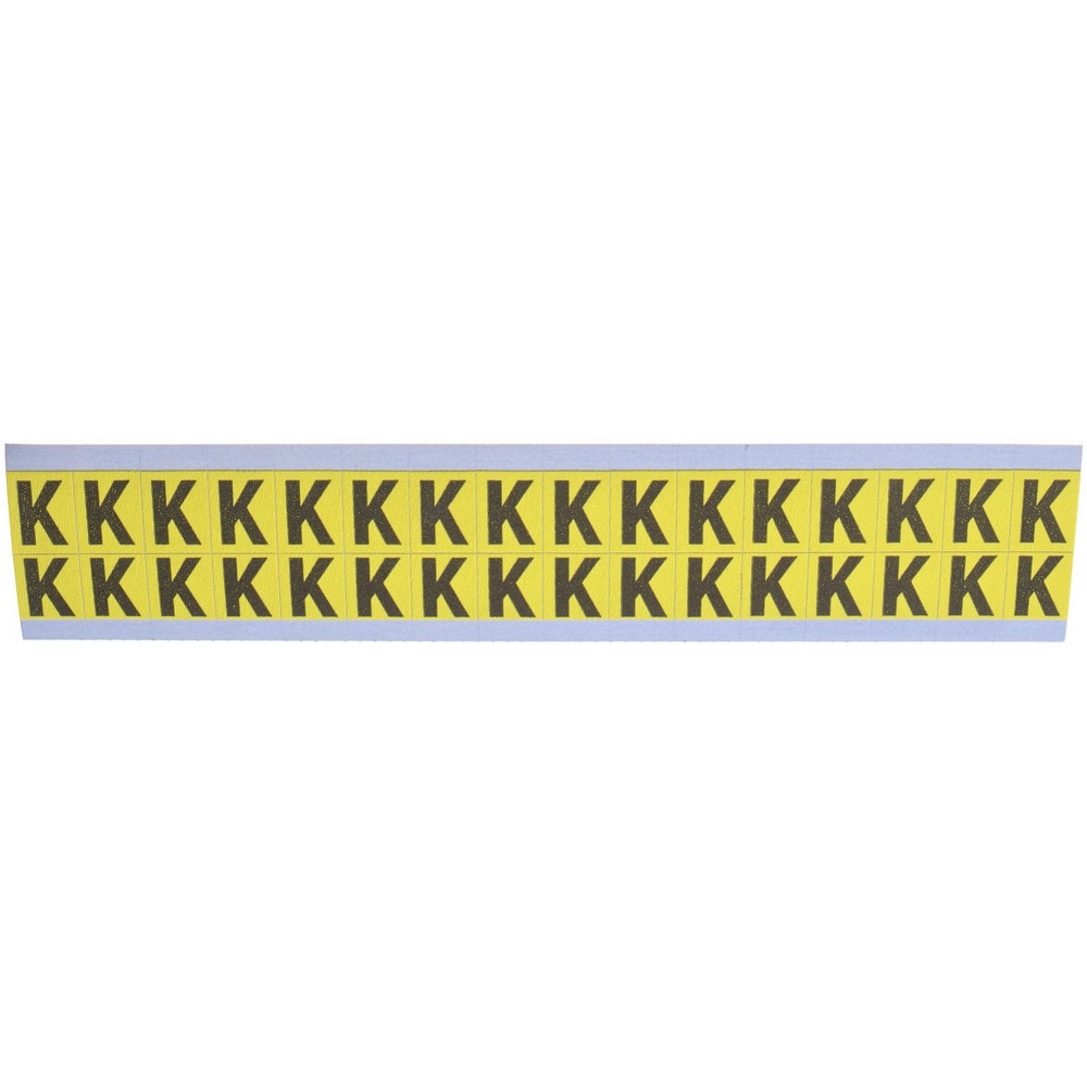 Number & Letter Label: "K", Rectangle, 0.5625" Wide