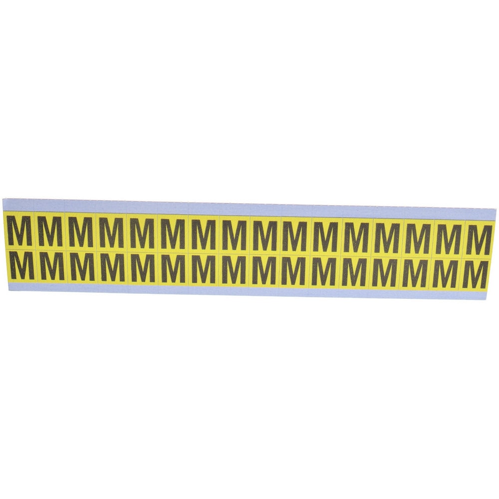 Number & Letter Label: "M", Rectangle, 0.5625" Wide