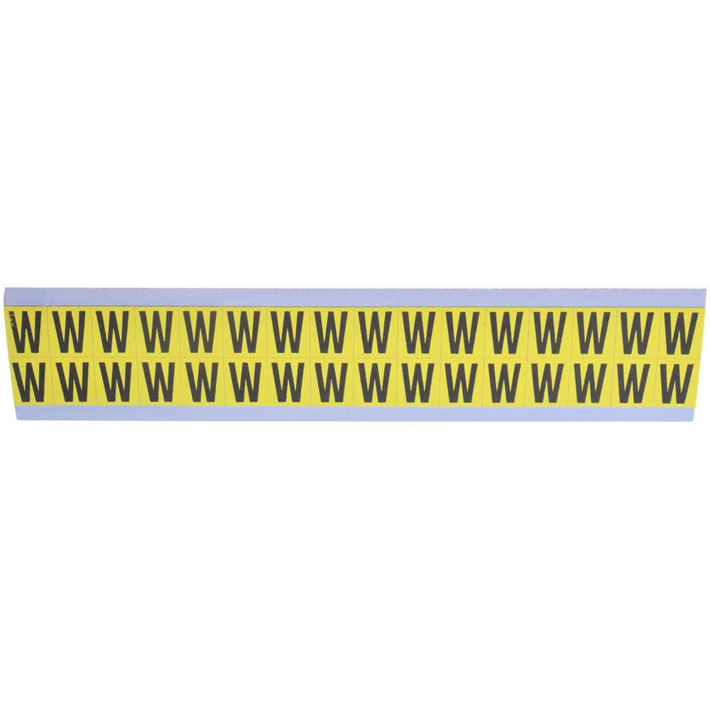 Number & Letter Label: "W", Rectangle, 0.5625" Wide