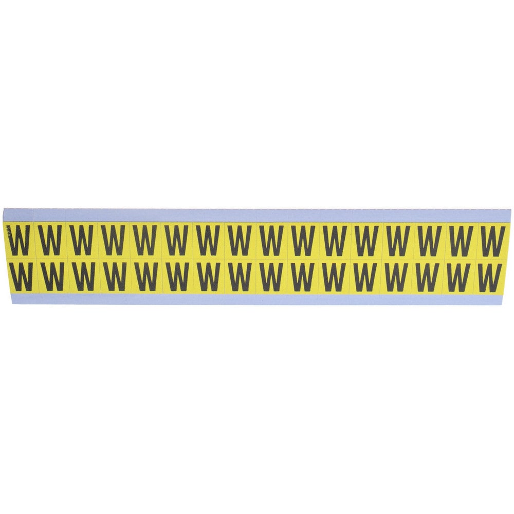 Number & Letter Label: "W", Rectangle, 0.5625" Wide