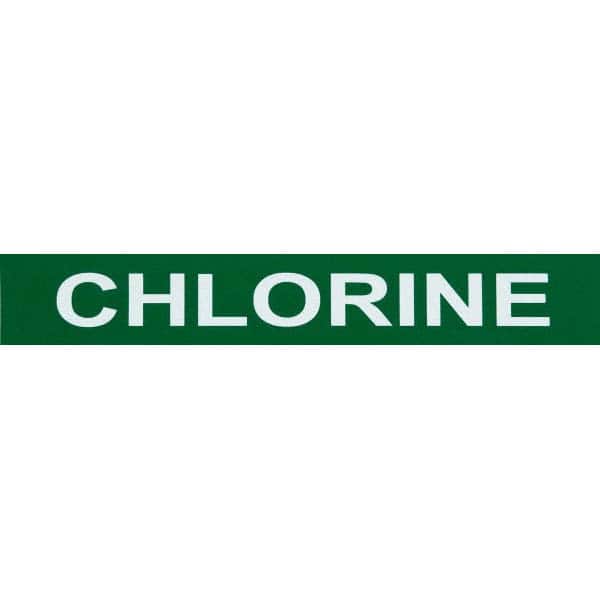 Pipe Marker with Chlorine Legend and Arrow Graphic