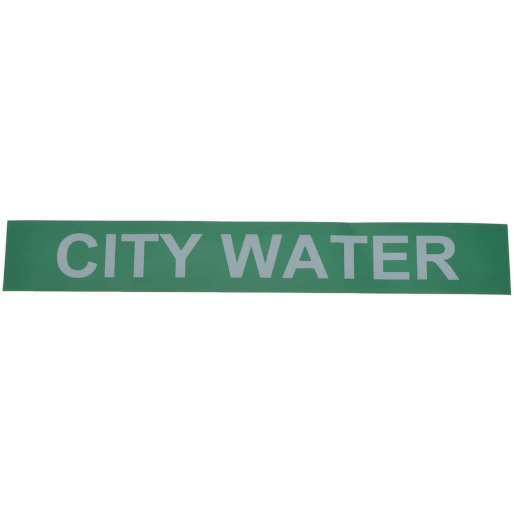 Pipe Marker with City Water Legend and No Graphic